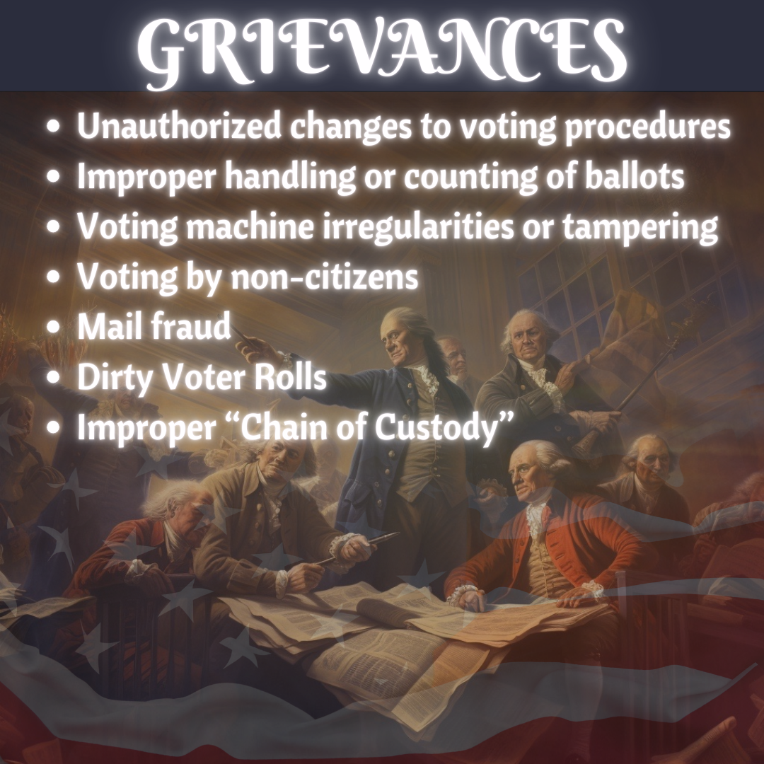 CTA – You Have Standing! What Are Your Grievances? #Election2024