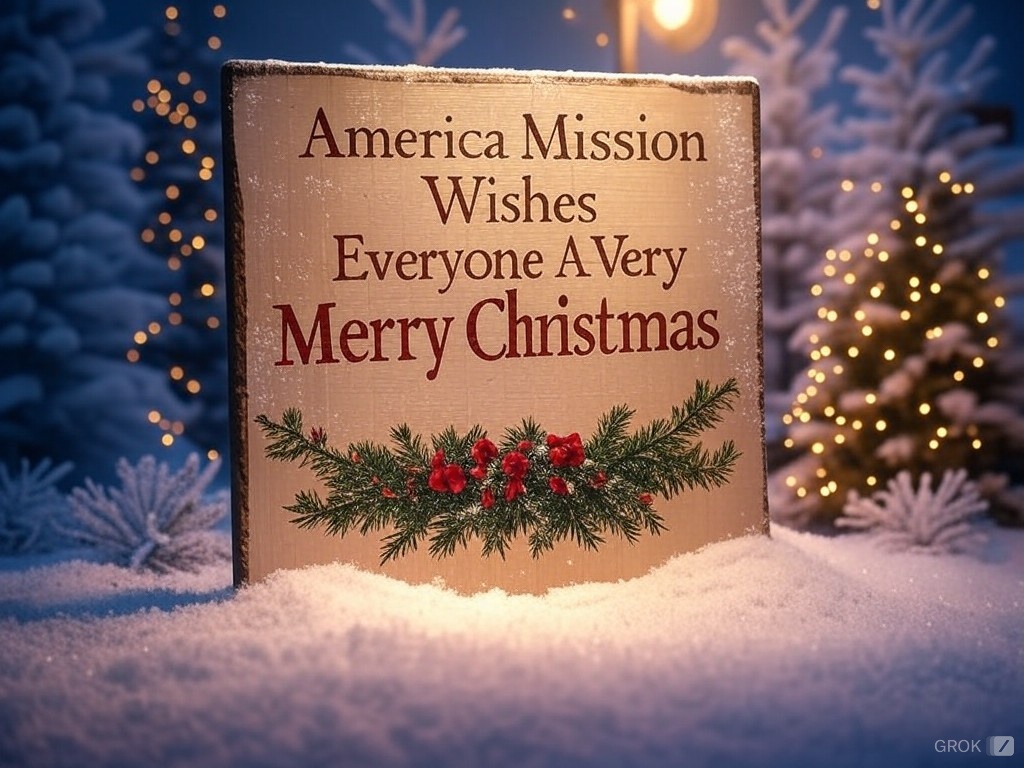 America mission Wishes Everyone A Very Merry Christmas