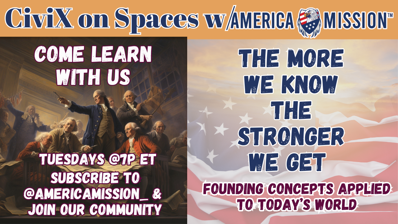 America Mission CiviX on Spaces: ME At It Again; Eisen To Jail By Labor Day
