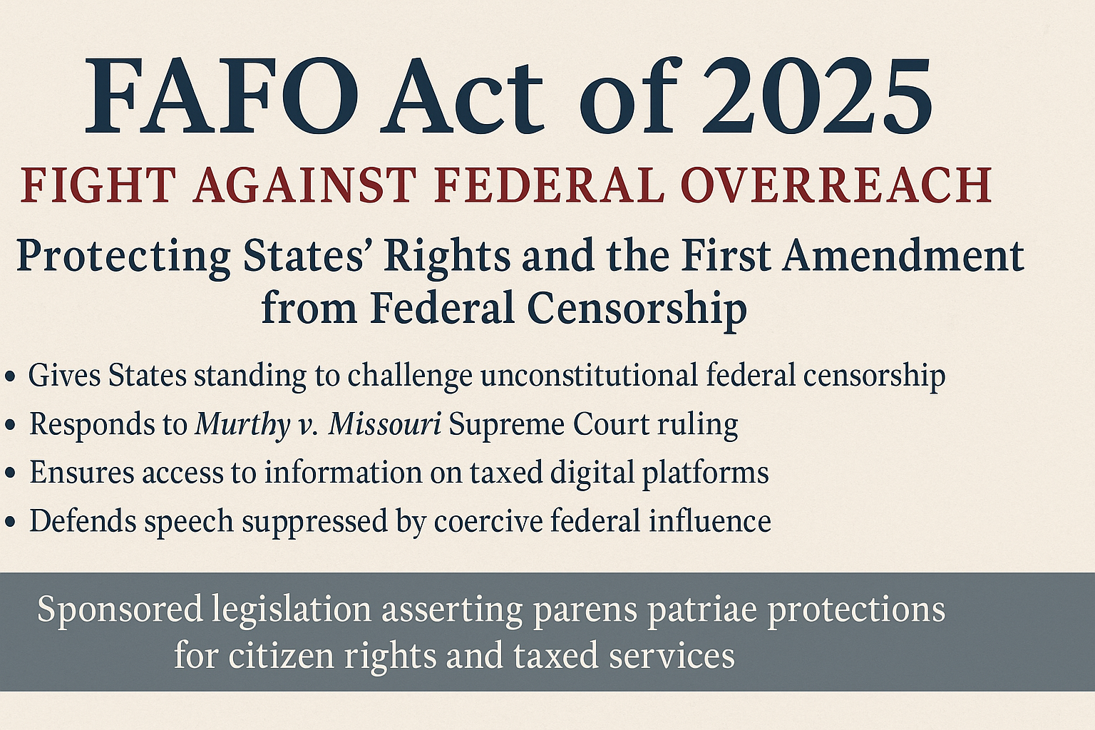 America Mission’s Fight Against Federal Overreach Act (FAFO Act)