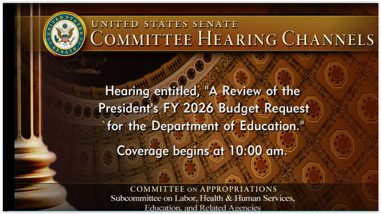 Senate Appropriations: Dept Of Ed 2026 Budget Request
