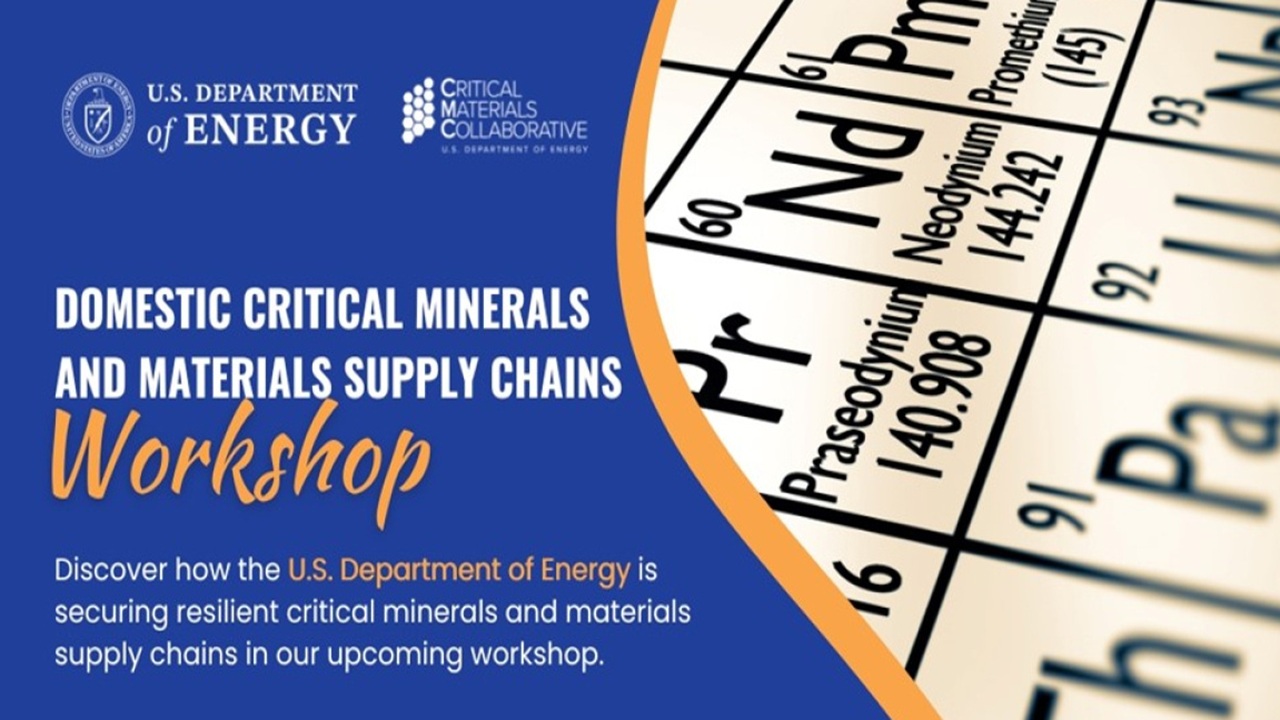 From Dept of Energy: Initiatives to Strengthen Domestic Critical Minerals & Materials’ Supply Chains