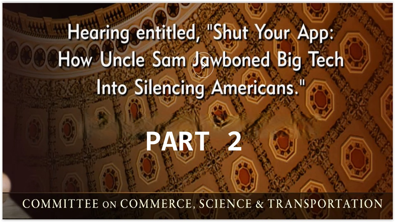 Senate Cmte Hearing: “Part II of Shut Your App, The Silencing of Us” 10.29.25