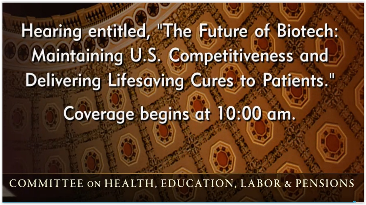 ADD ON! HHS Presser! 📽️ Senate HELP Cmte: “The Future of Lifesaving Biotech in Medicine” 10.29.25