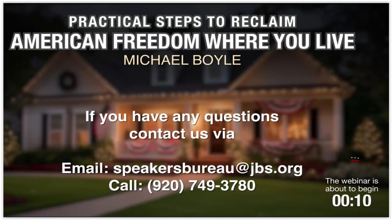 Freedom’s Voices Webinar “Practical Steps to Reclaim American Freedom Where You Live”