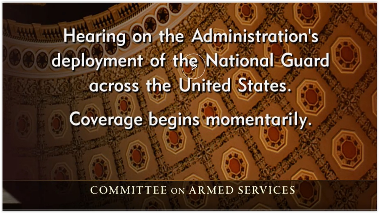 Senate Armed Services Hearing: Testimony on Deployment of National Guard Across US