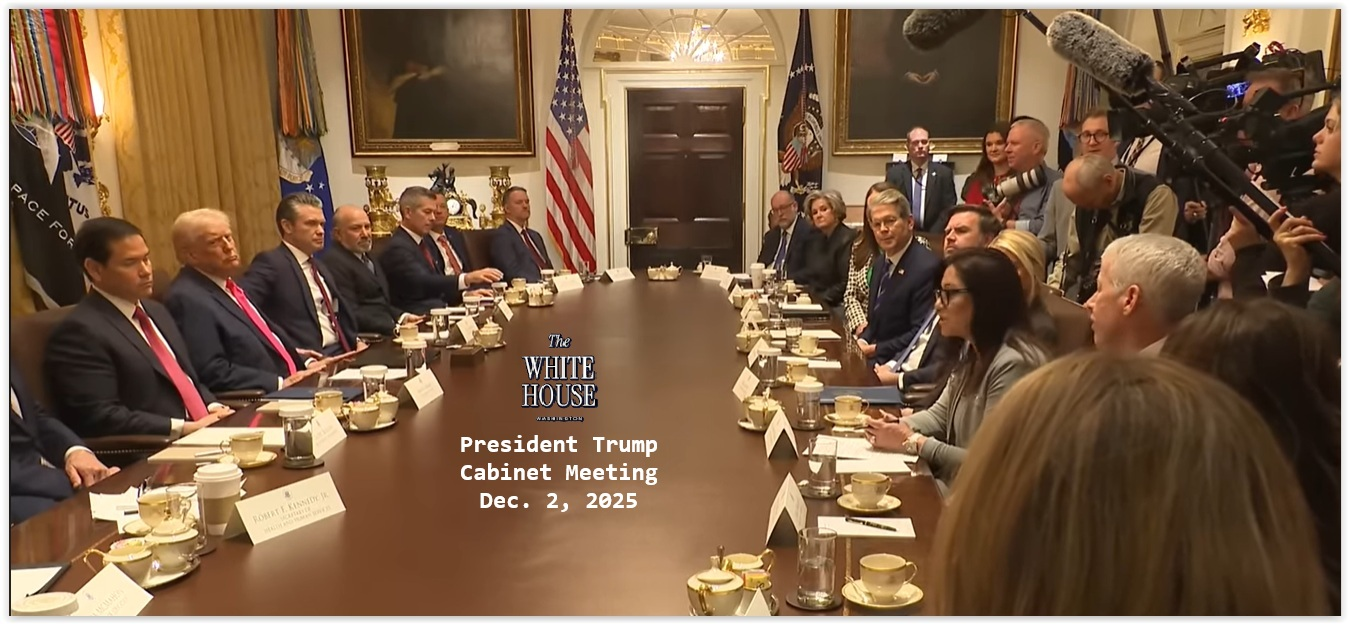 President Trump’s Last Cabinet Mtg of 2025