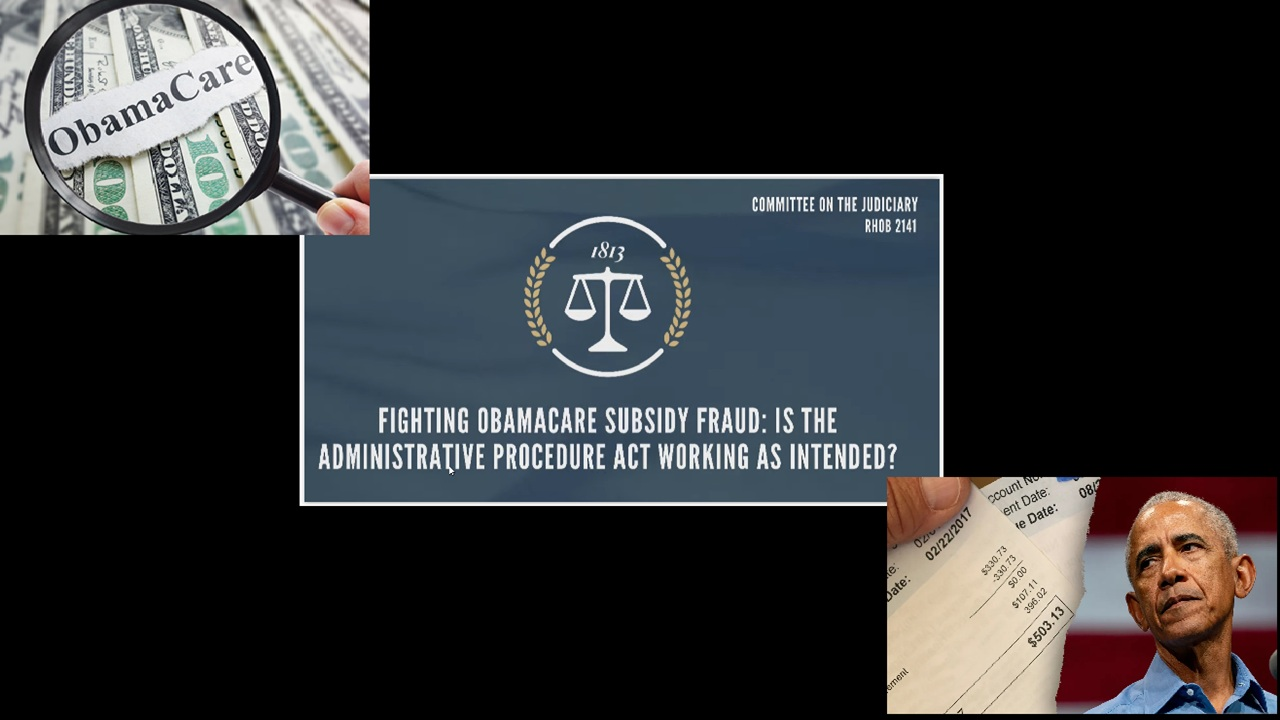House Judiciary SubCmte Hearing: “Fighting Obamacare Subsidy Fraud”