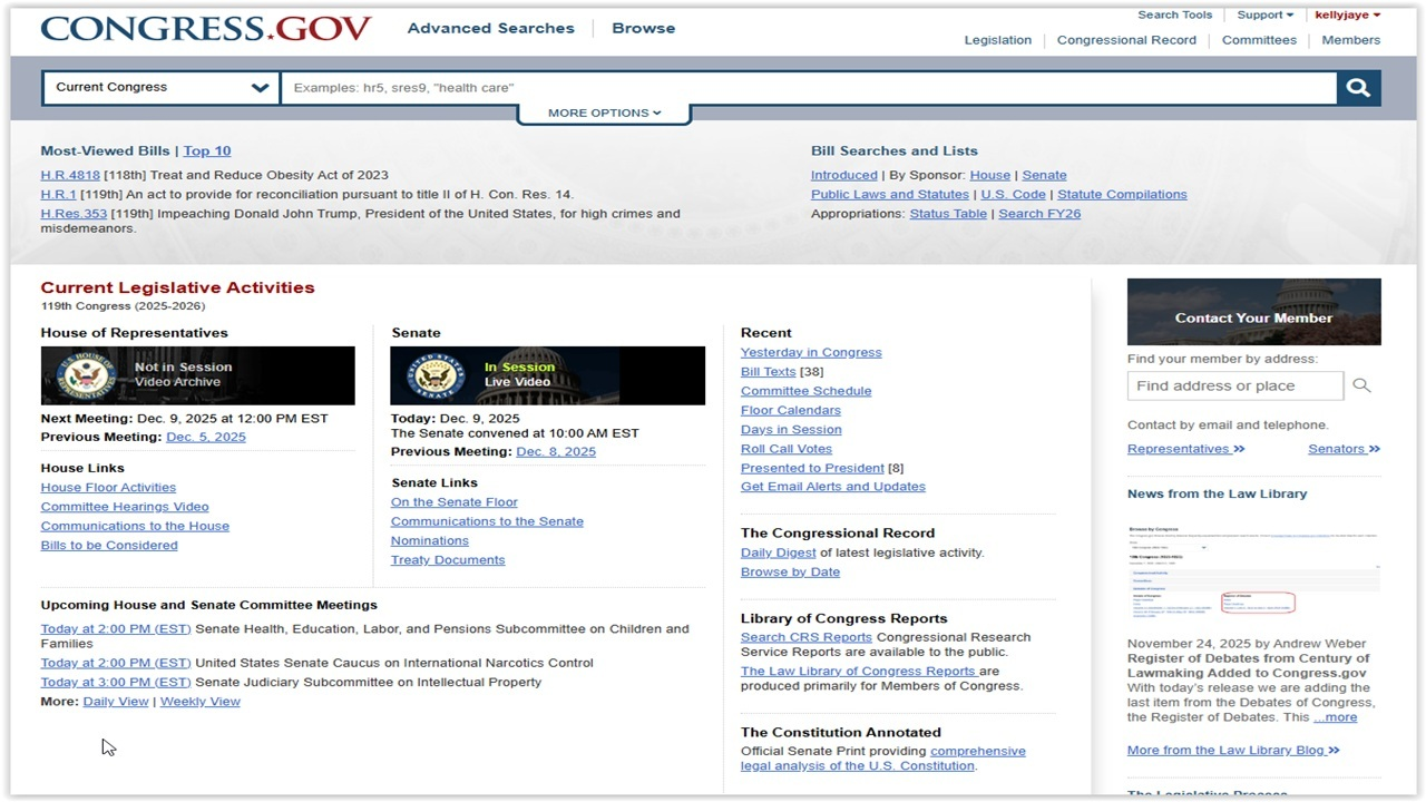 AM’s The More You Know: “How to Use Congress.gov” From Library of Congress