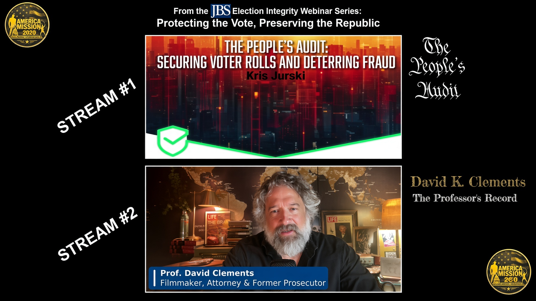 AM DBL FTR: “The People’s Audit” THEN Professor David Clements – JBS Election Integrity Series